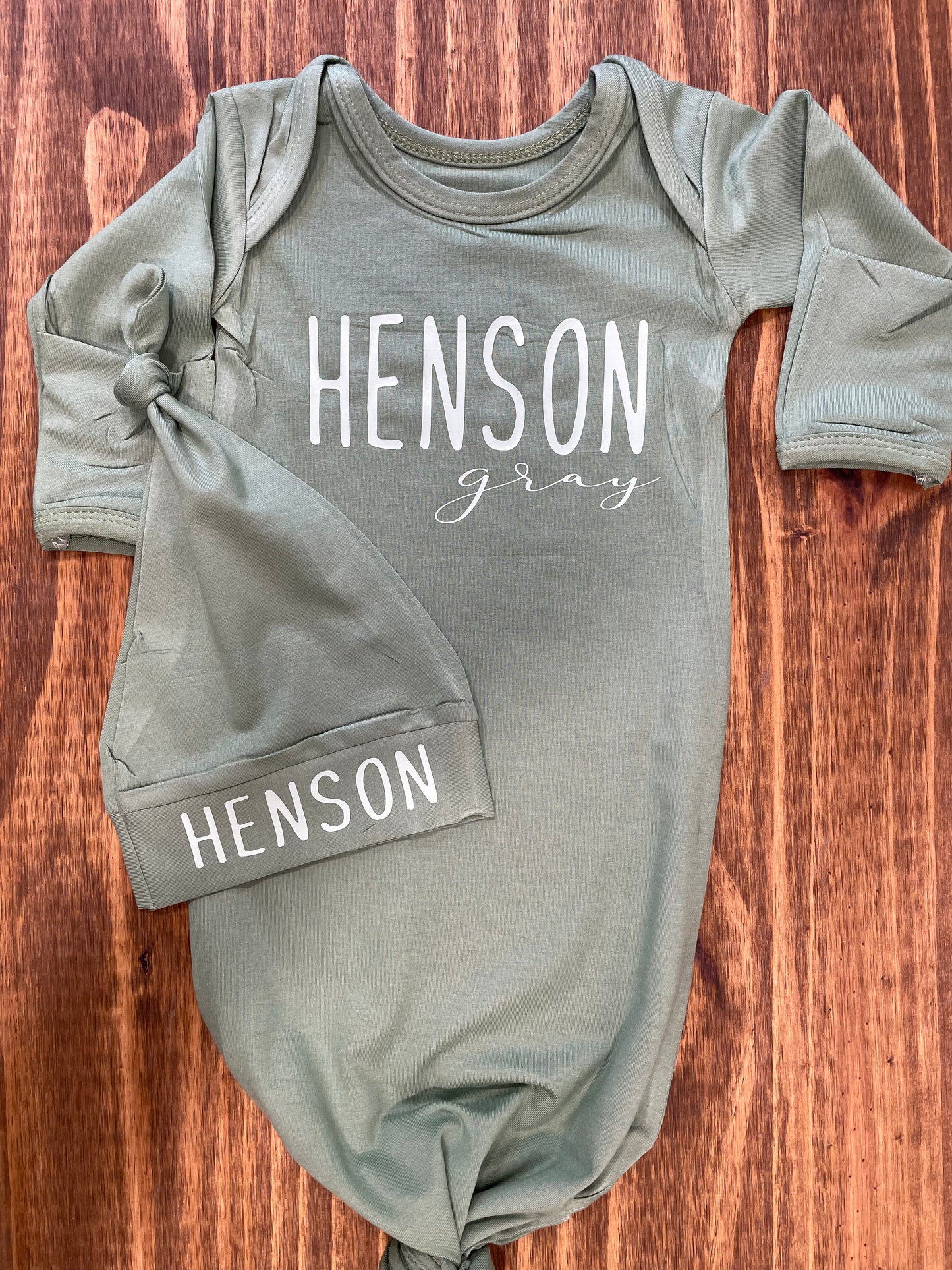 Custom Baby Gown and Beanie