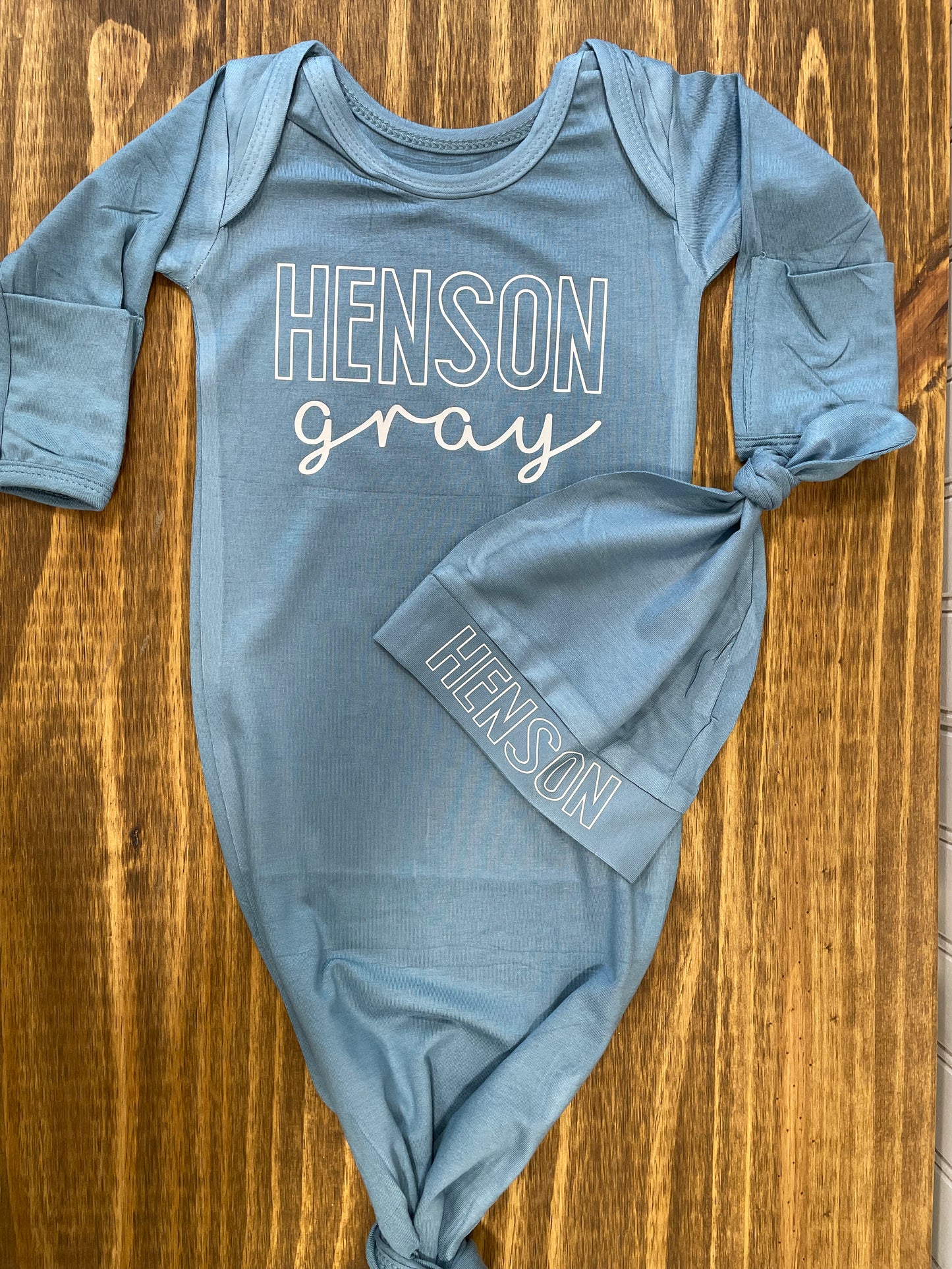 Custom Baby Gown and Beanie