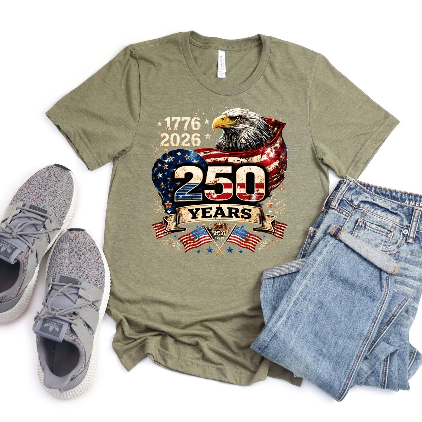 1776-2026 250 Years Eagle Flag Shirt