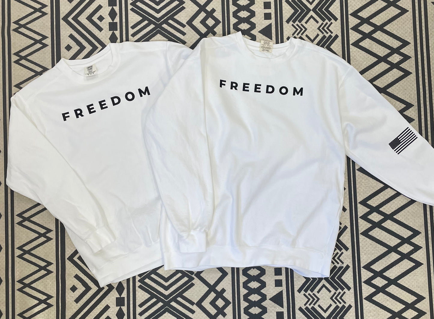 FREEDOM White Comfort Color Sweatshirt