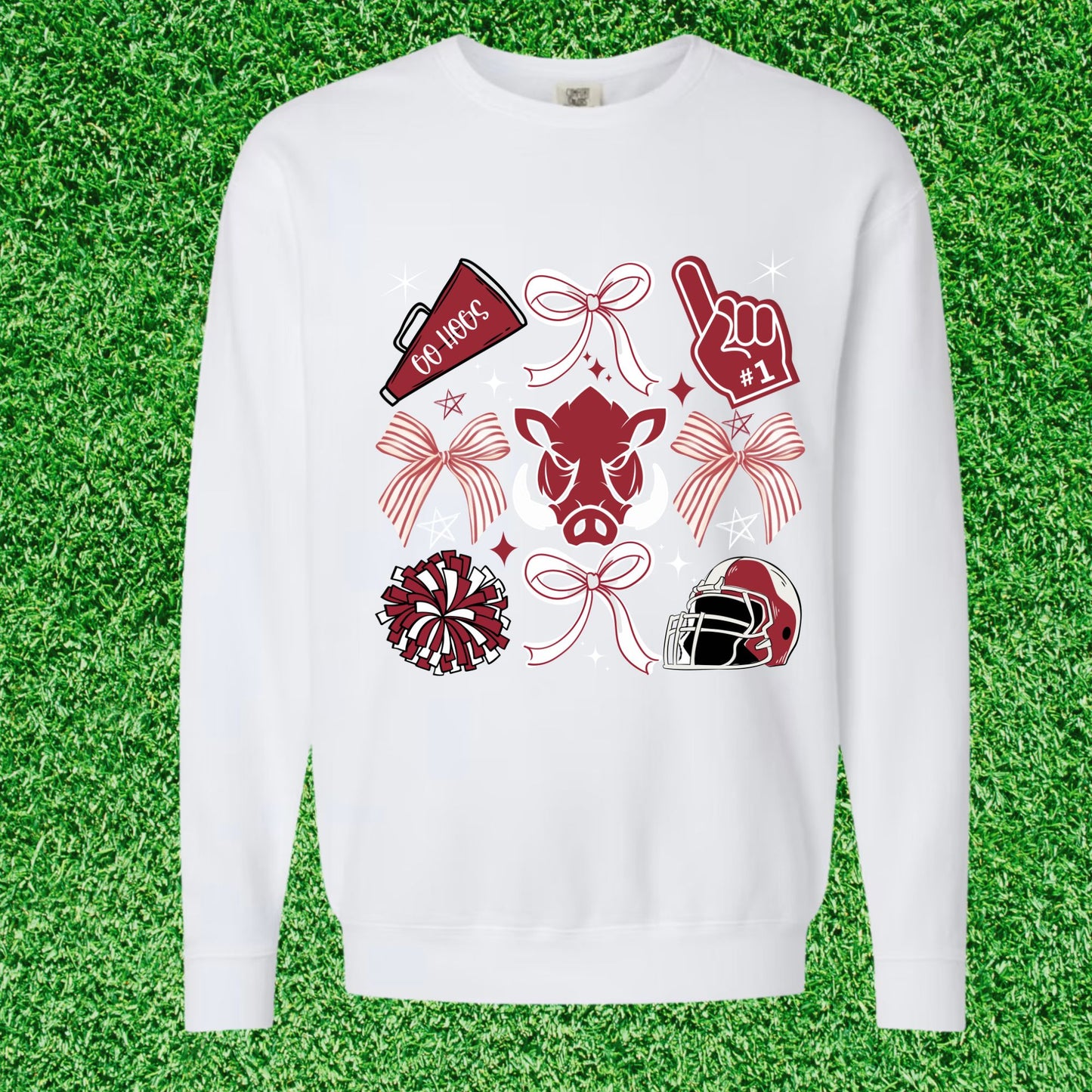 Go Hogs White Sweatshirt