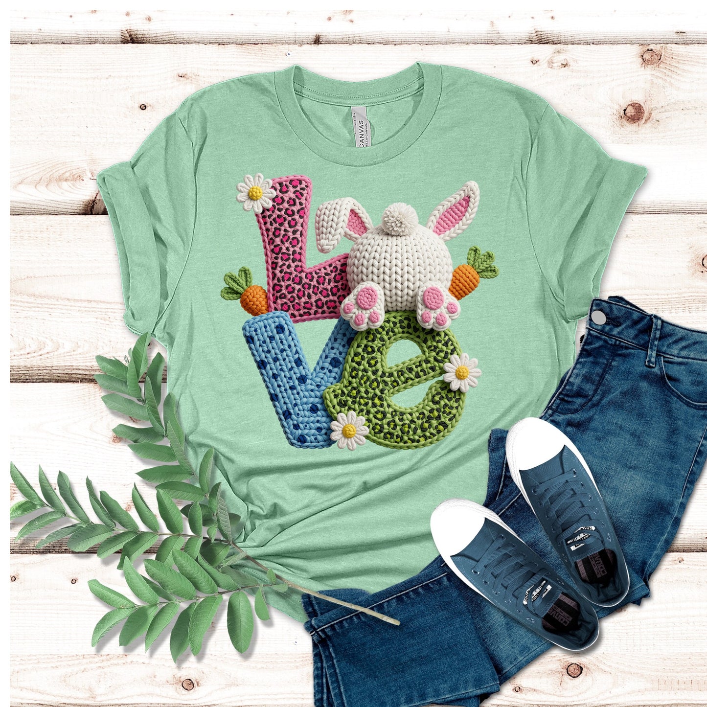 Faux Yarn LOVE Easter Shirt