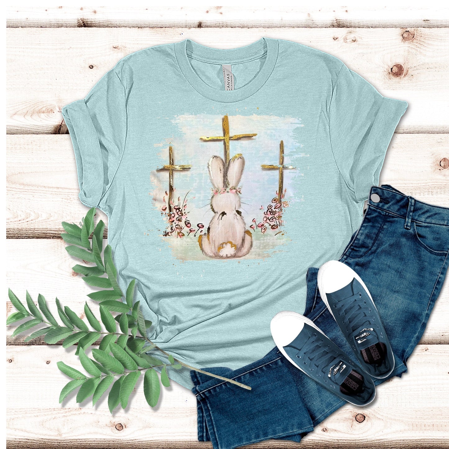 Easter Crosses and Bunny Shirt