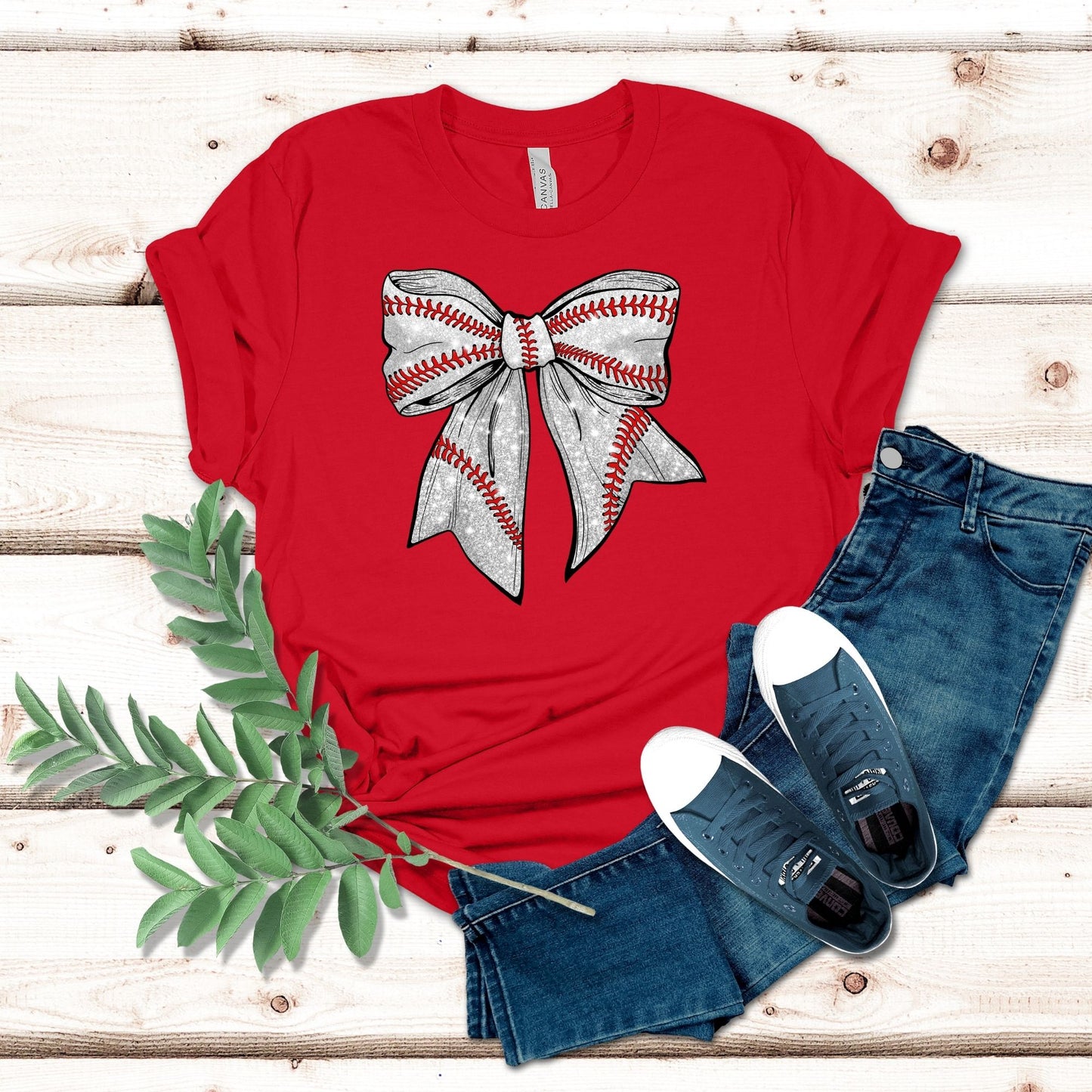 Faux Glitter Baseball Coquette Box Shirt