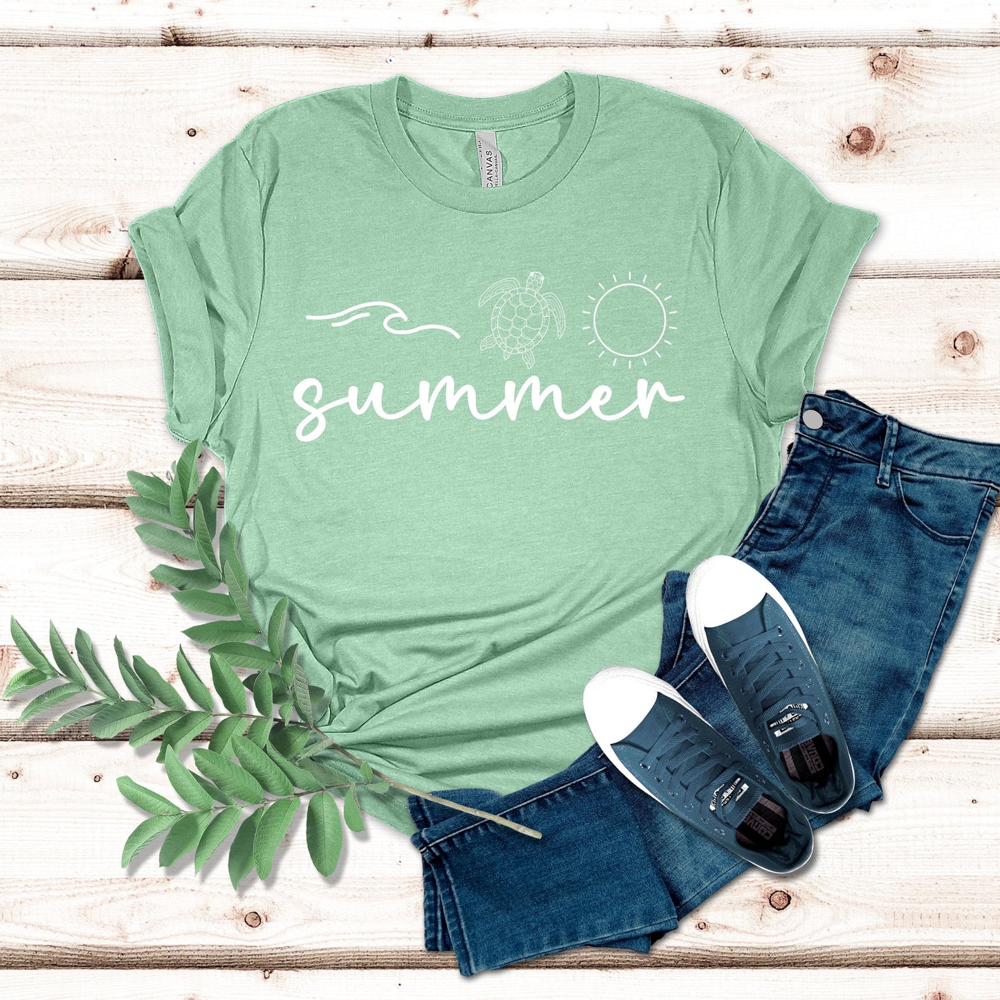 Wave Turtle Sun Summer Shirt