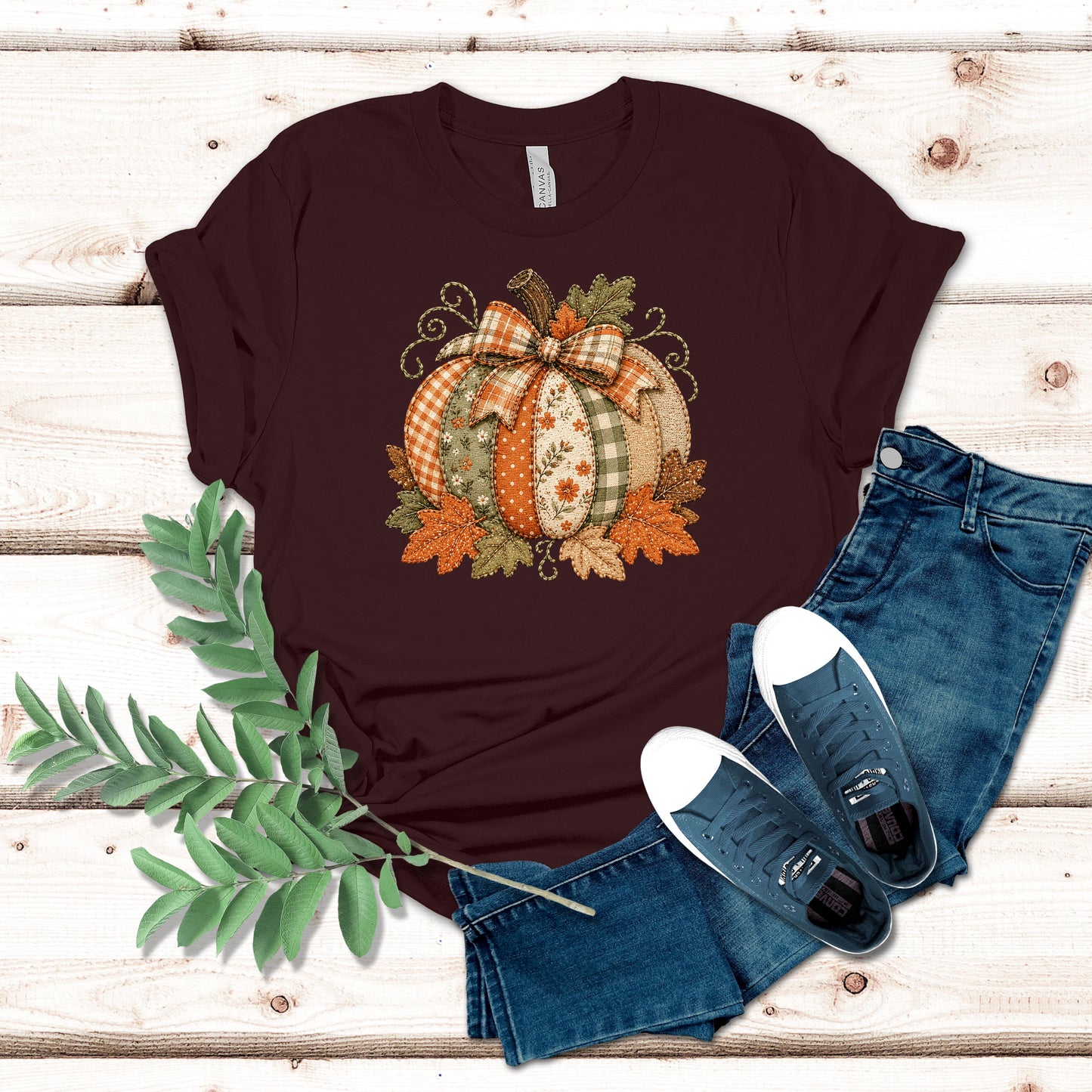 Patchwork Pumpkin Shirt