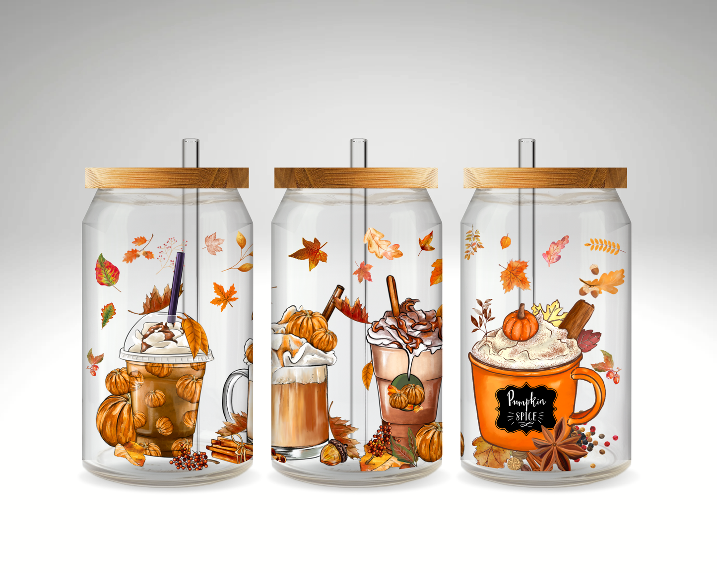 Pumpkin Spice 16 oz Glass Can (RTS)