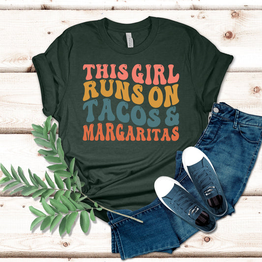 This Girl Runs On Tacos and Margaritas Shirt
