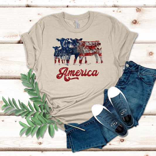 America Cow Shirt