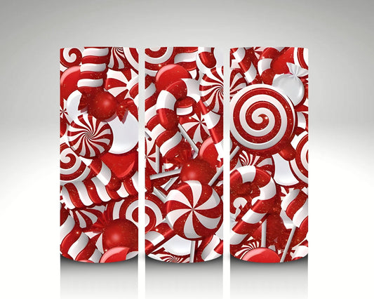 Candy Canes 20 oz Straight Tumbler (RTS)