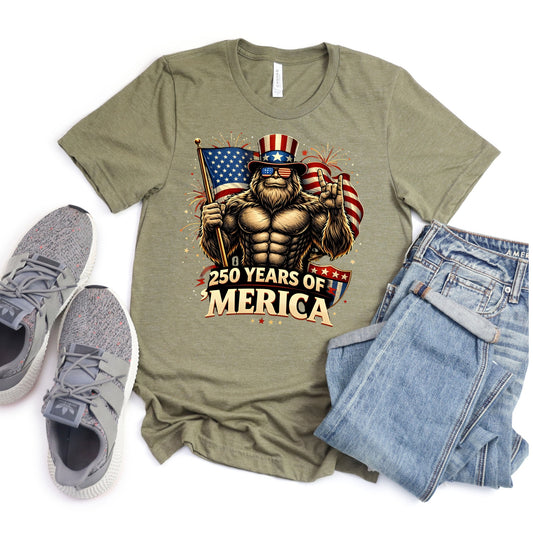 Bigfoot 250 Years of America Patriotic Shirt