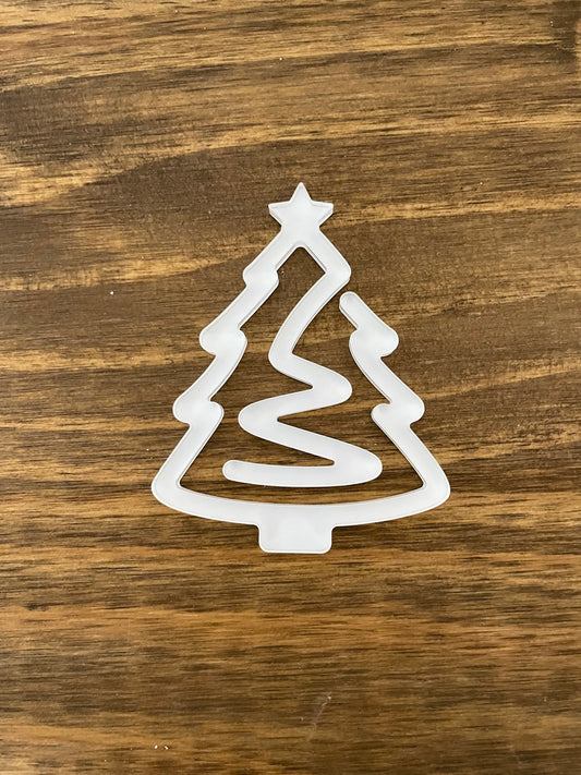 Single Jumbo Christmas Tree Print Paper Clip/Bookmark