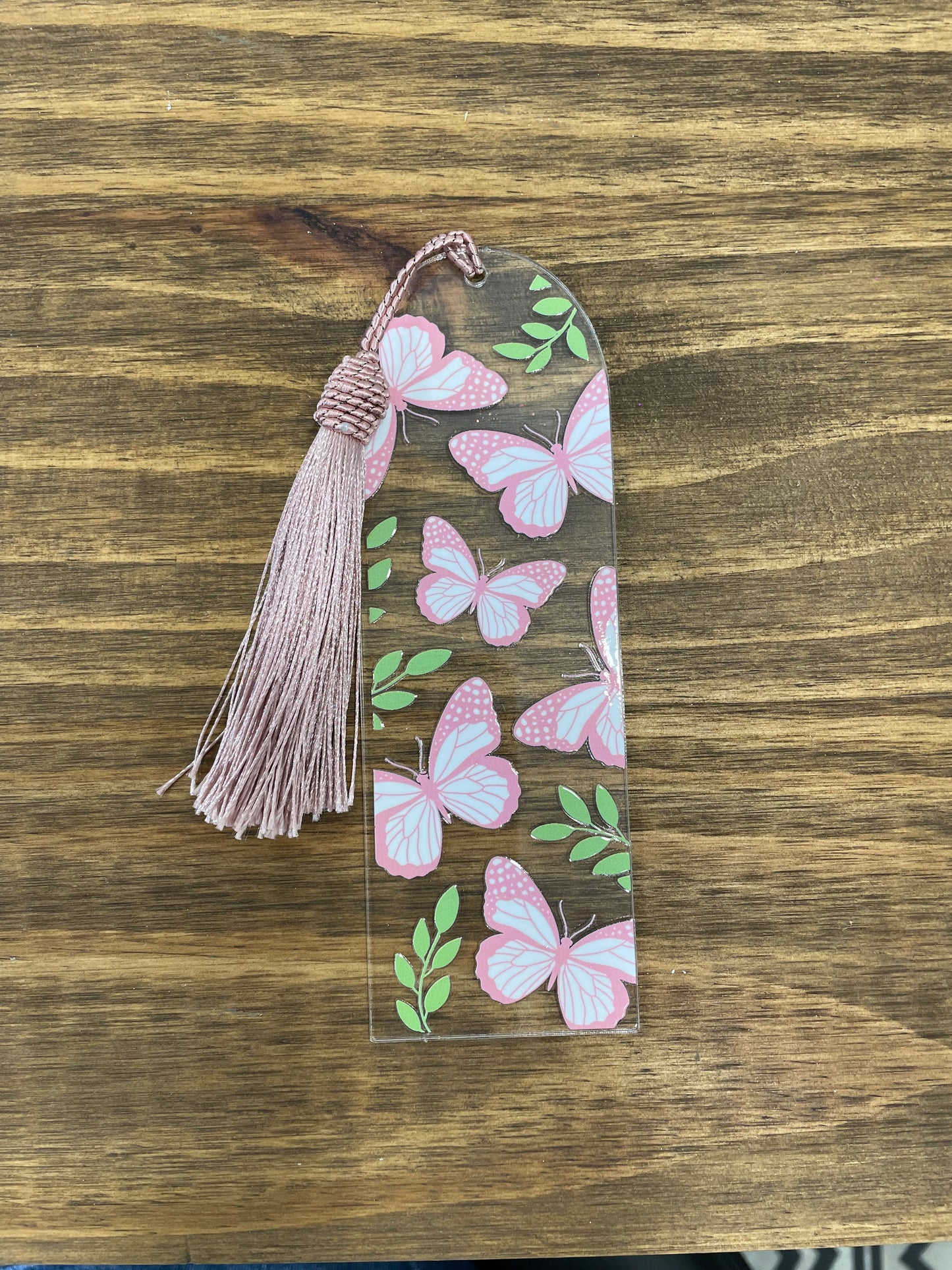 Acrylic Bookmark Pink Butterfly