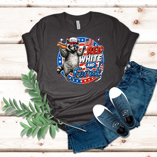 Red White and Feral Shirt