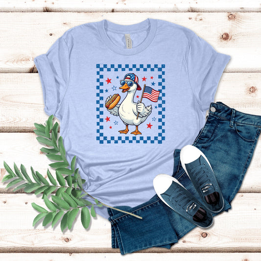 Patriotic White Goose Shirt