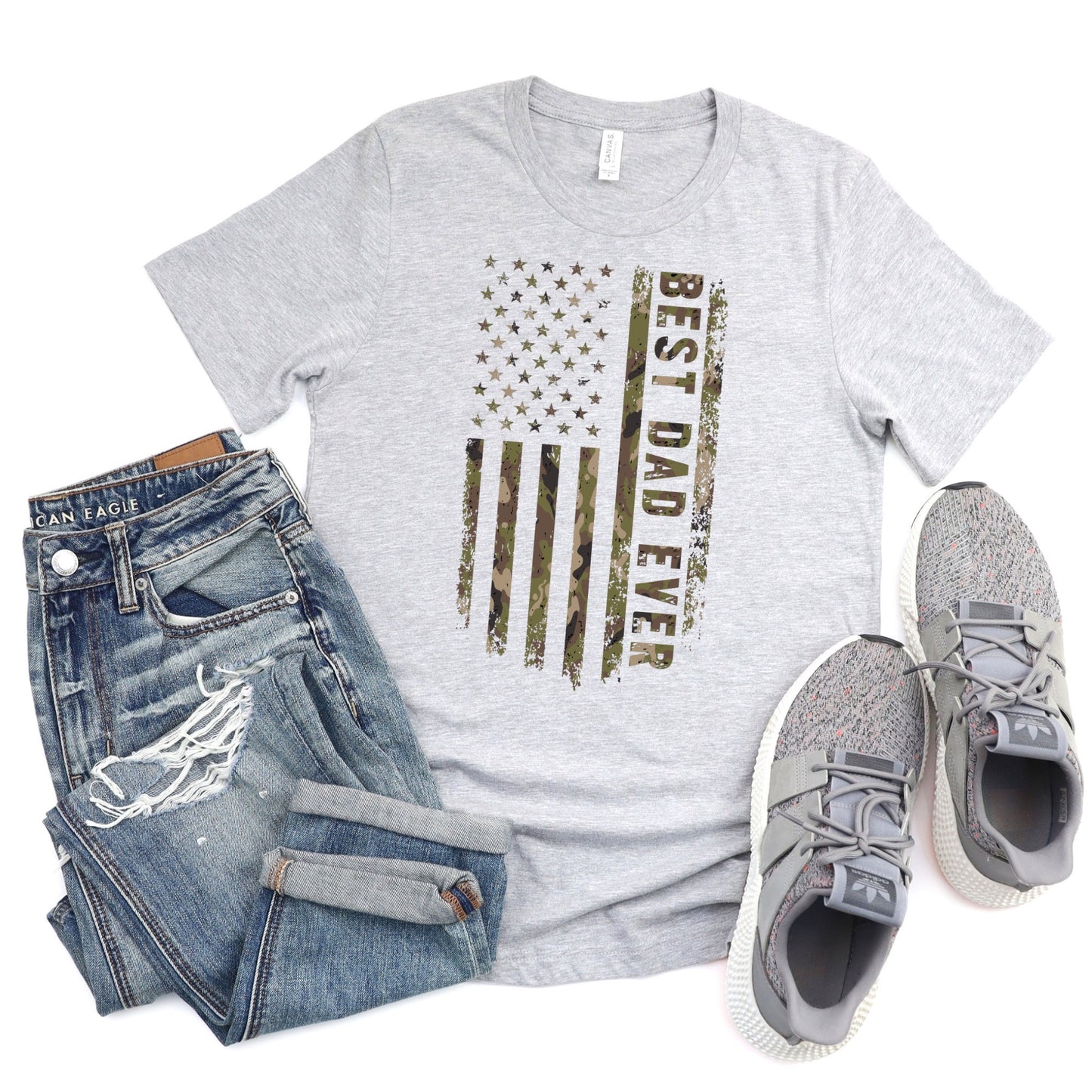 Best Dad Ever Camo T Shirt
