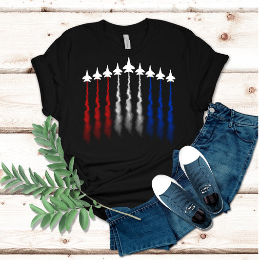 Red White Blue Jets Shirt