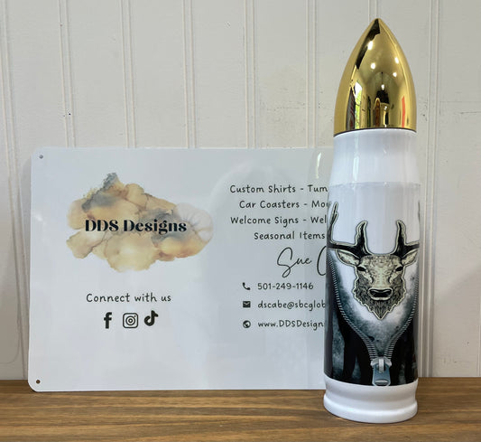 Bullet 16 oz Flag Deer Tumbler