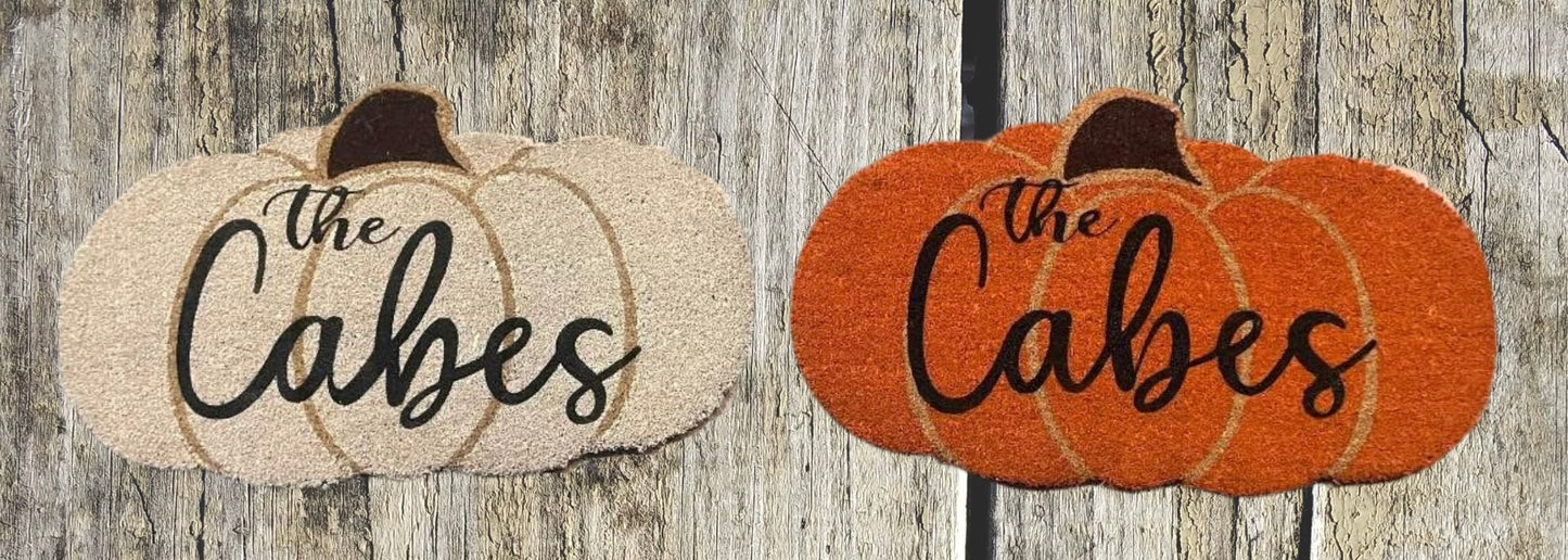 Custom Pumpkin Shape Welcome Mat