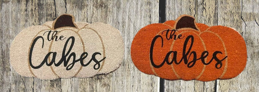 Custom Pumpkin Shape Welcome Mat