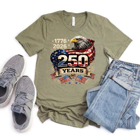 1776-2026 250 Years Eagle Flag Shirt