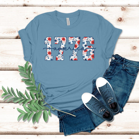 Floral 1776 America Shirt