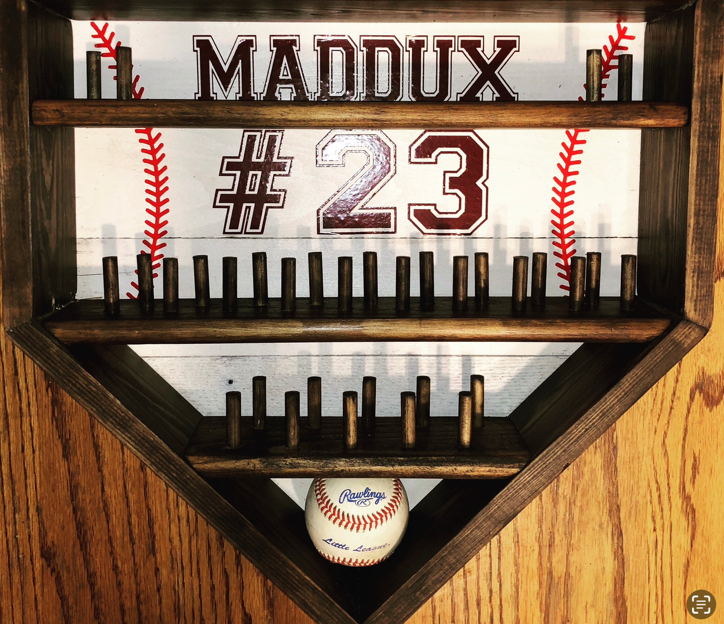 Custom Baseball/Softball Wood Ring Holder