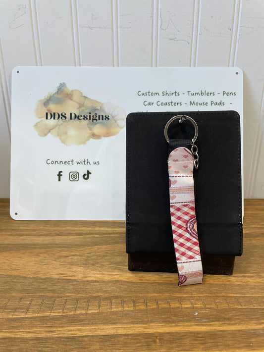 Hearts and Bows Patchwork Neoprene Wristlet (RTS)