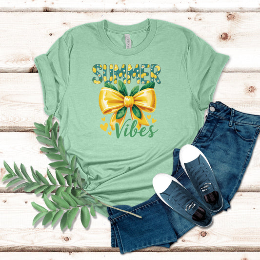 Summer Vibes Coquette Bow Shirt