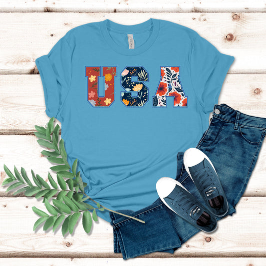 Floral USA Shirt