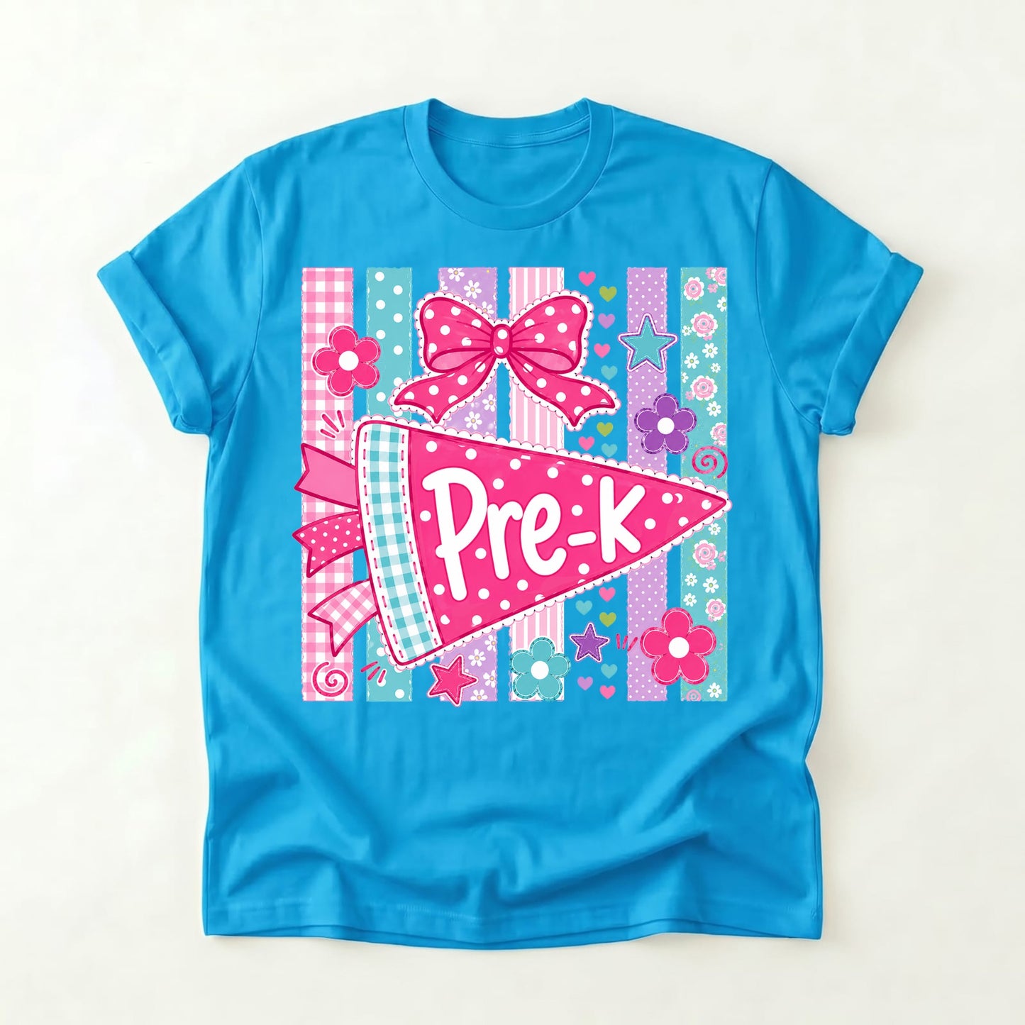 Striped Floral Flag Pre-K Shirt