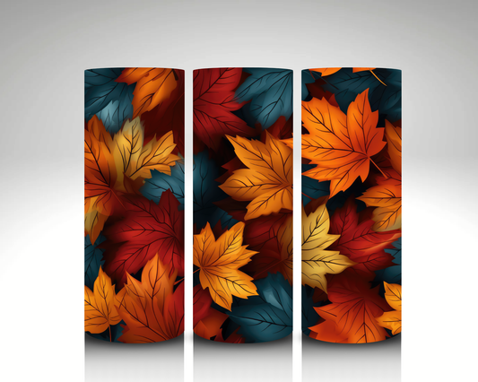 Fall Leaves 20 oz Straight Tumbler (RTS)