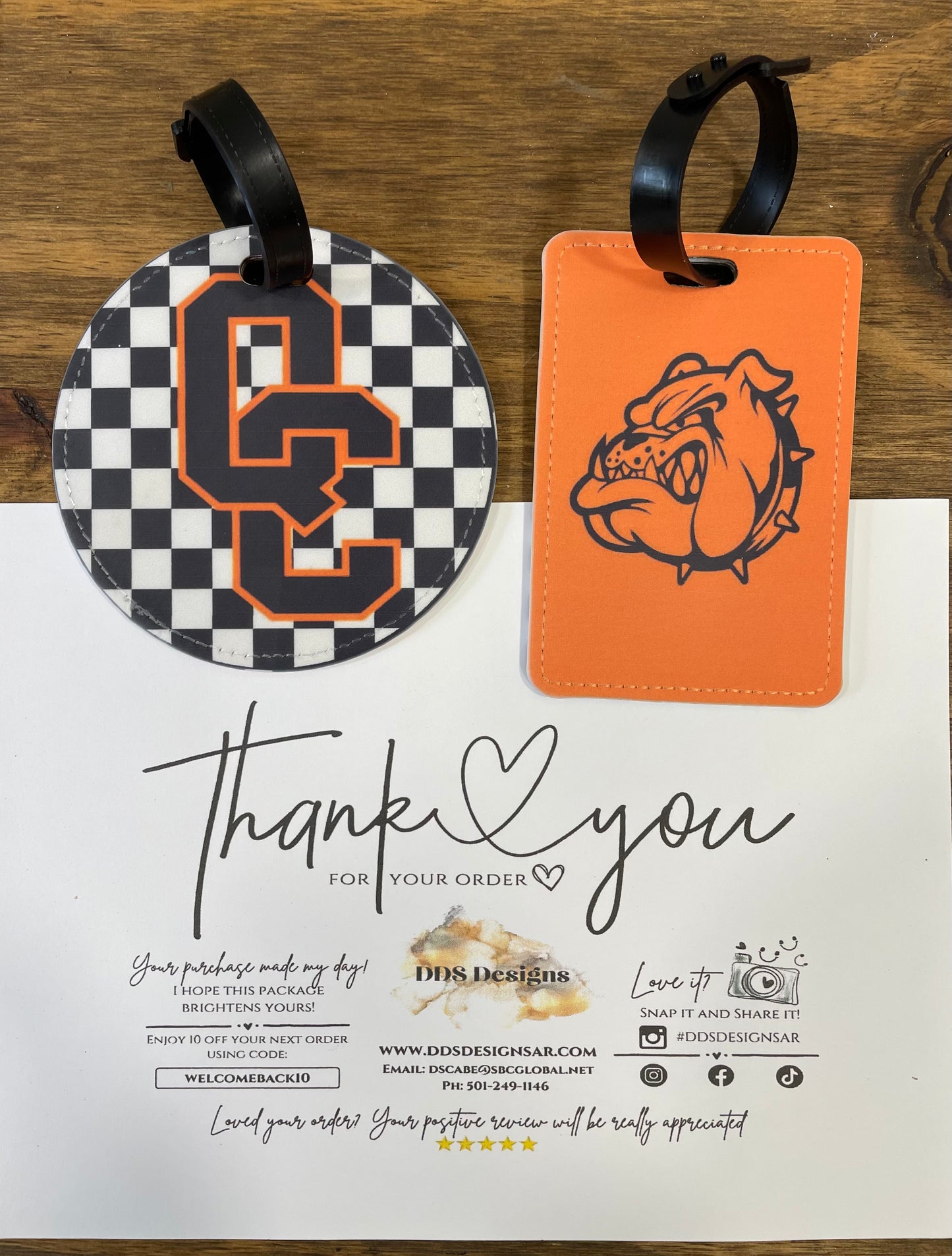 Customizable Leather Luggage Tags
