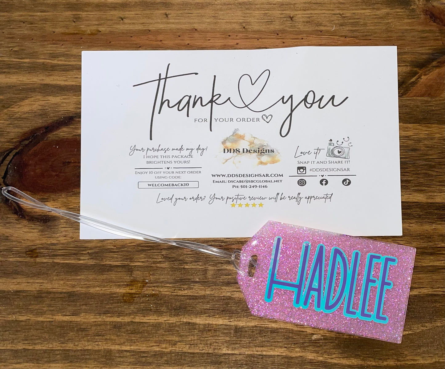 Customizable Acrylic Luggage Tags