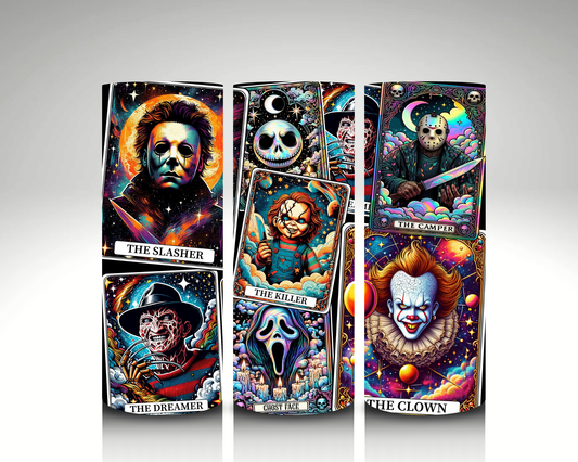 Halloween Villain Cards 20 oz Straight Tumbler (RTS)