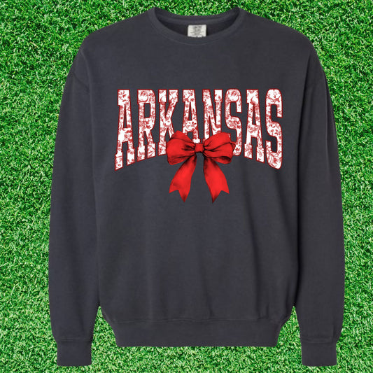Red Floral Toile Arkansas sweatshirt