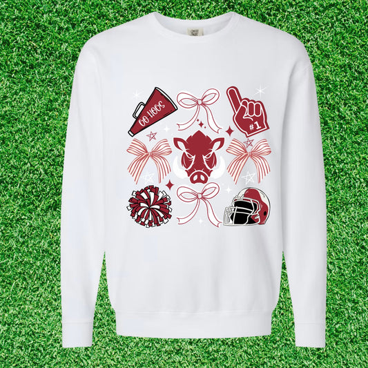 Go Hogs White Sweatshirt