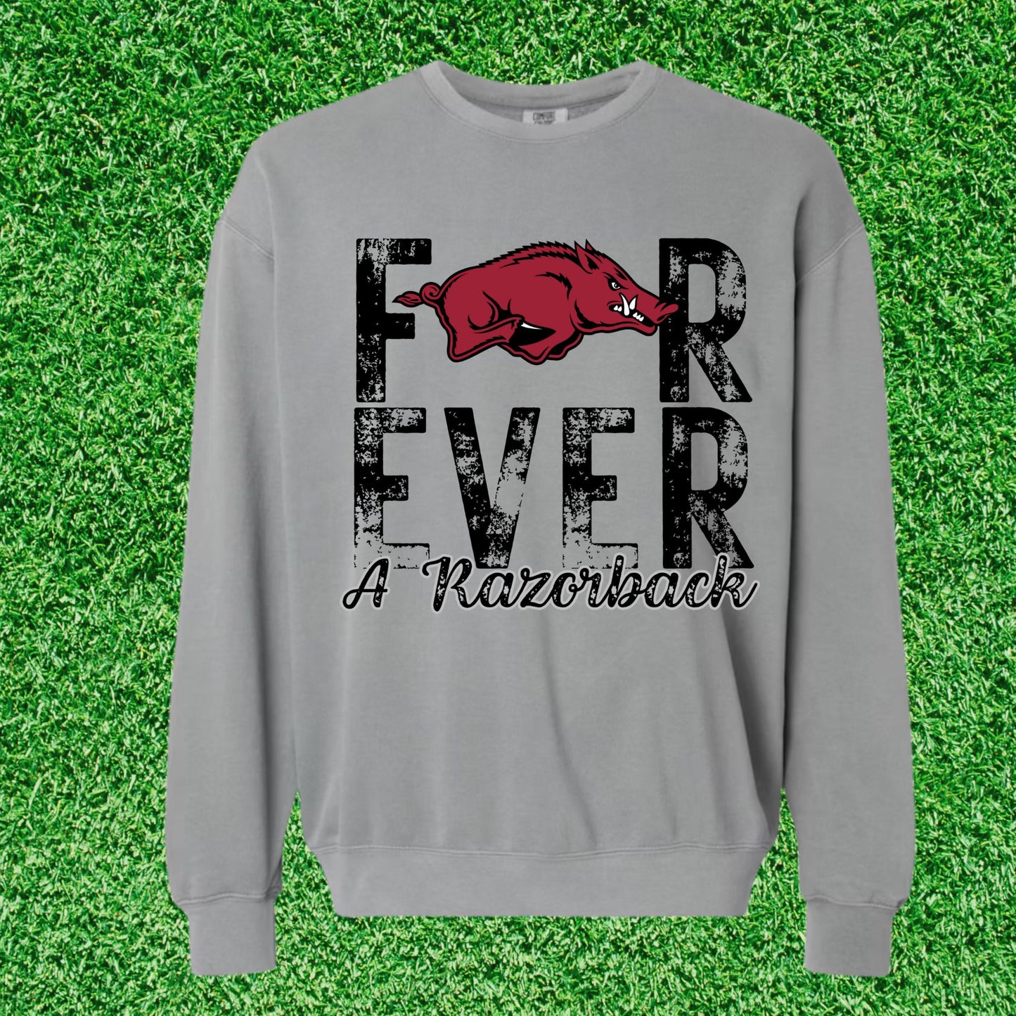 Forever a Razorback Gray Sweatshirt
