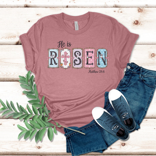 He Is Risen Block Easter Shirt