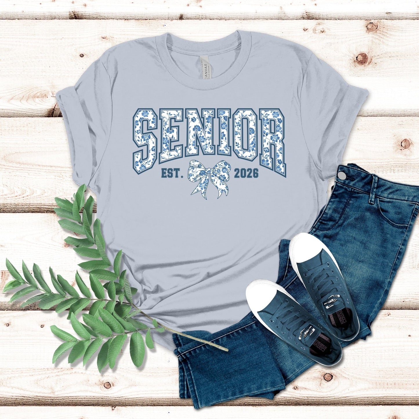 Blue Floral Senior 2026 Shirt