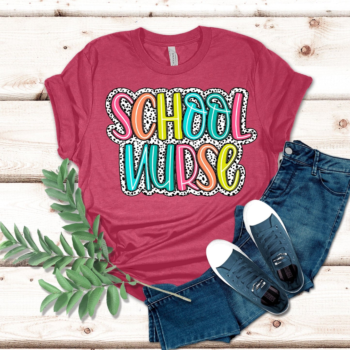 Polka Dot School Nurse Shirt
