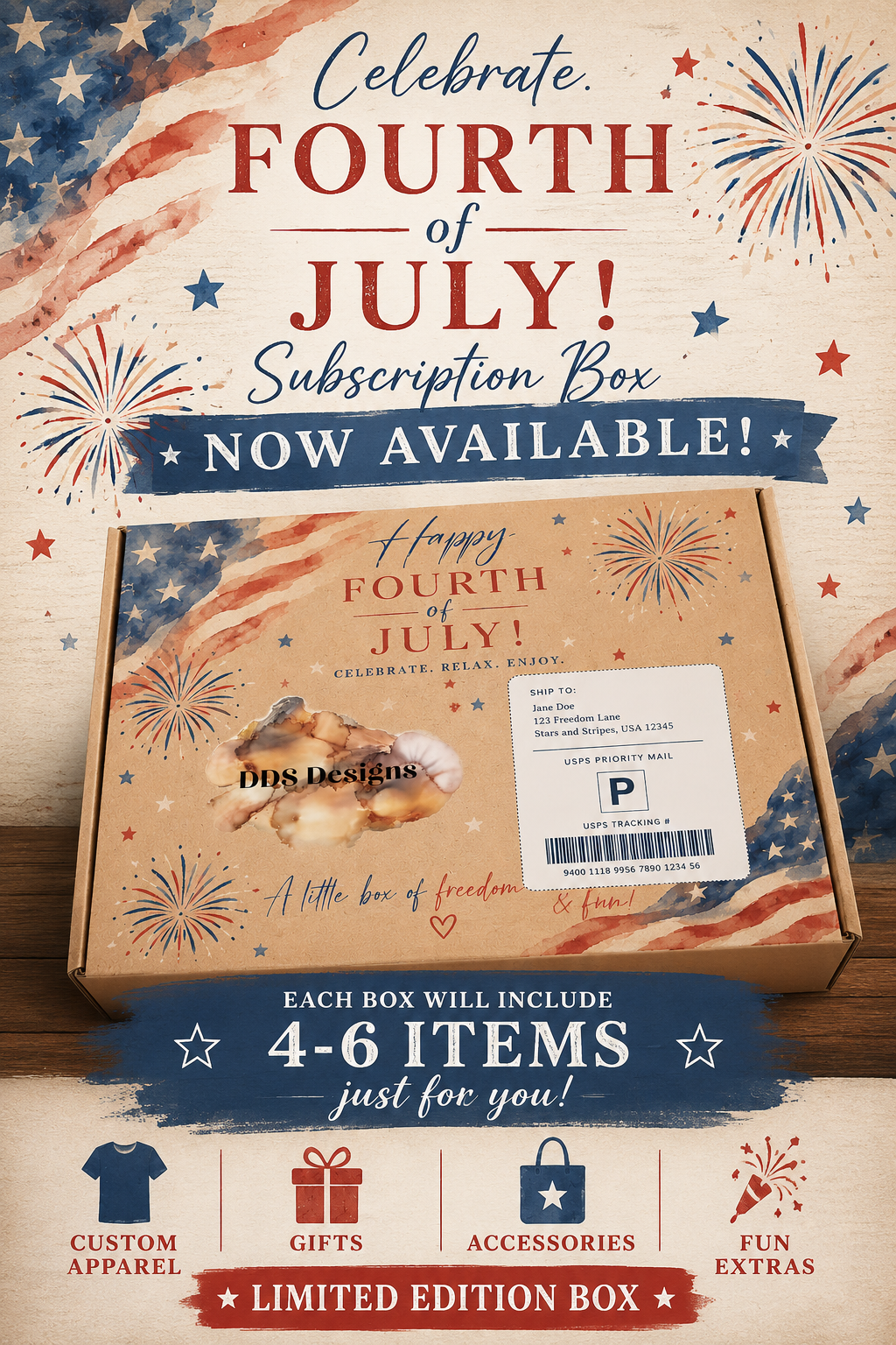 Fourth of July 250th Year Celebration Subscription Box