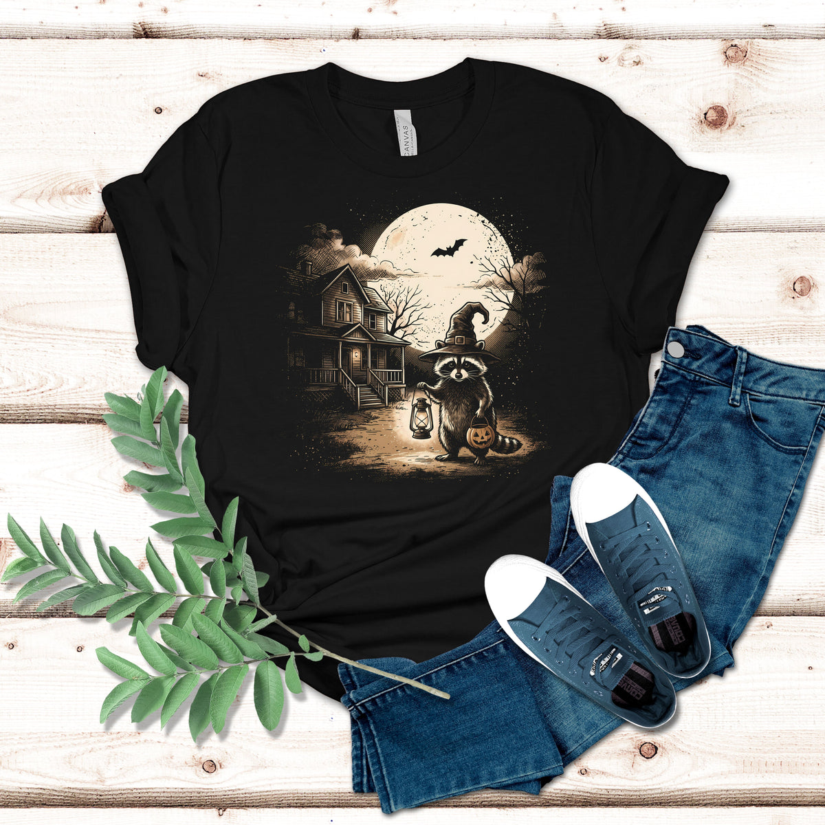 Trick or Treating Racoon Halloween Shirt
