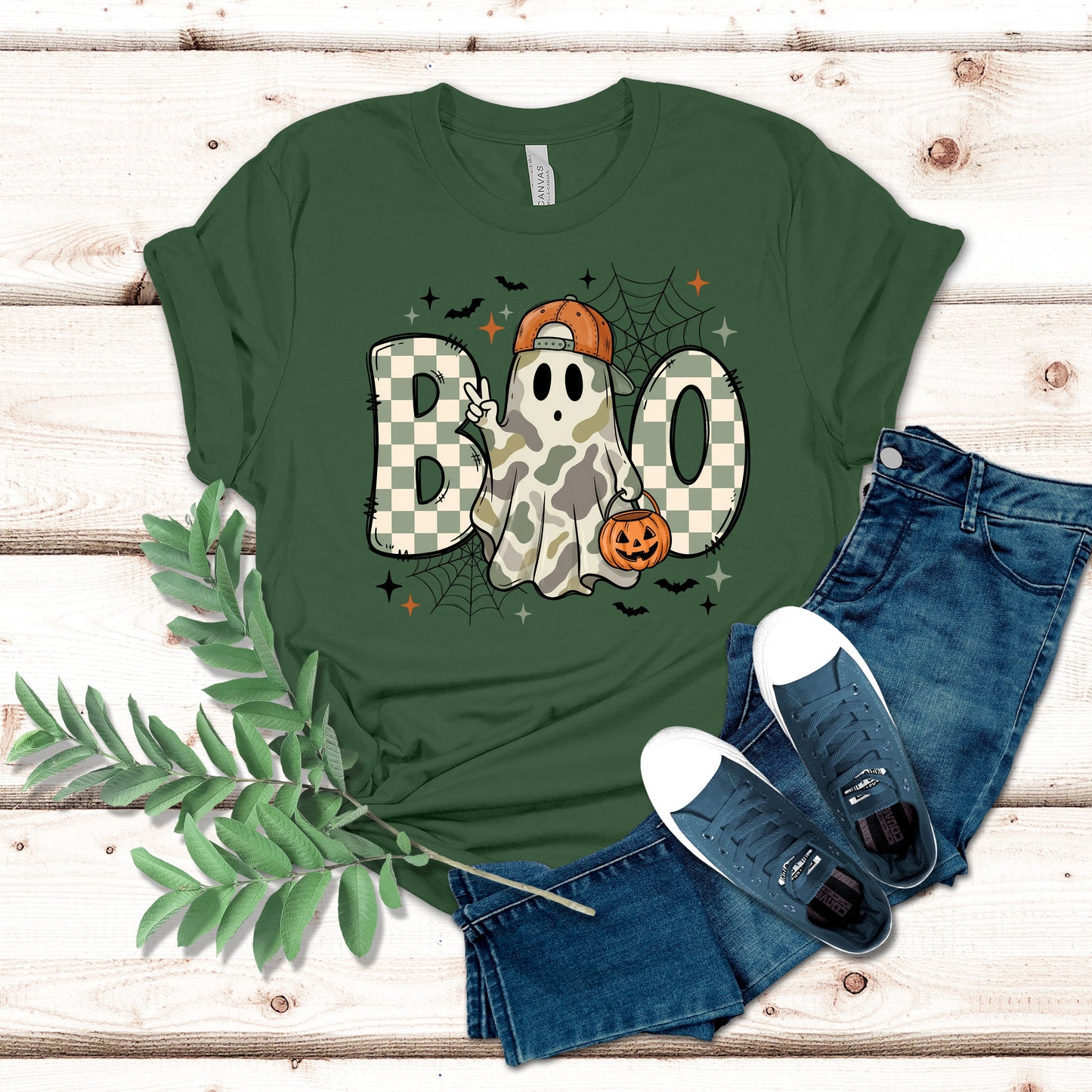 Camo Ghost Boo Halloween Shirt