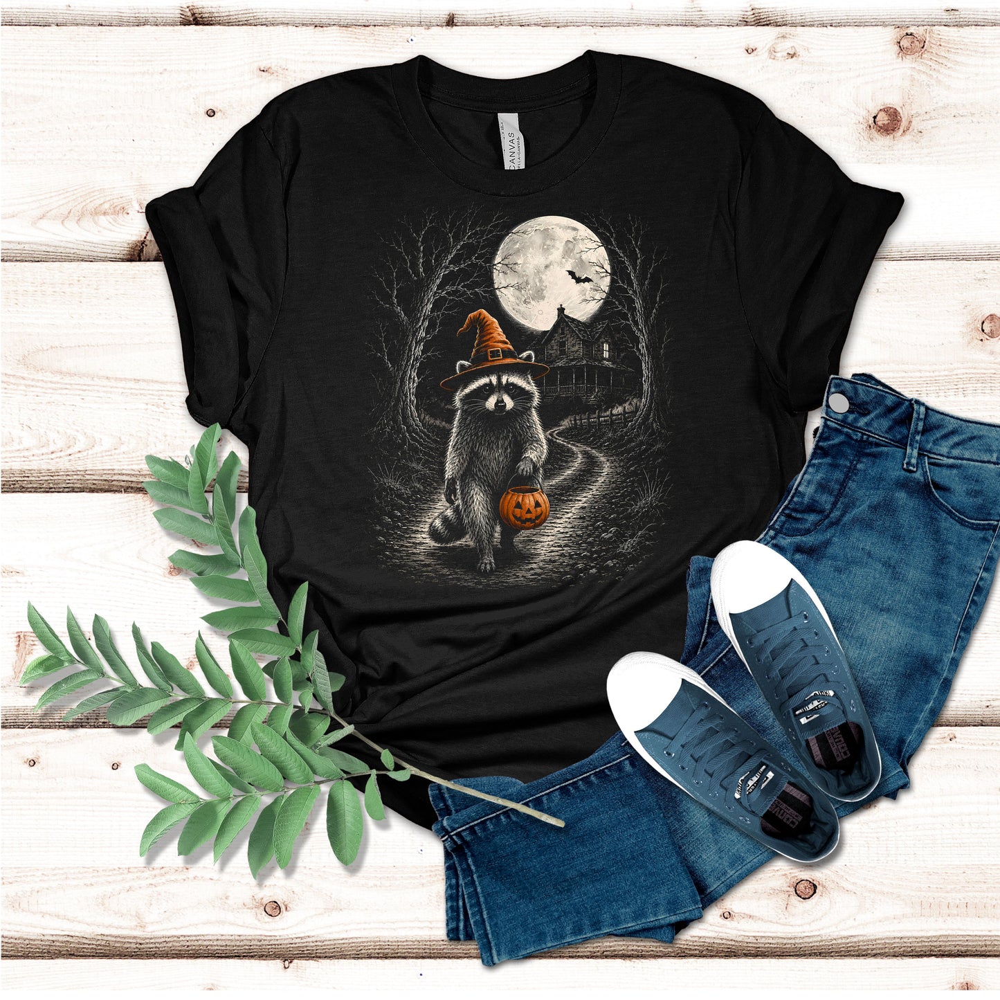 Trick or Treating Racoon Halloween Shirt