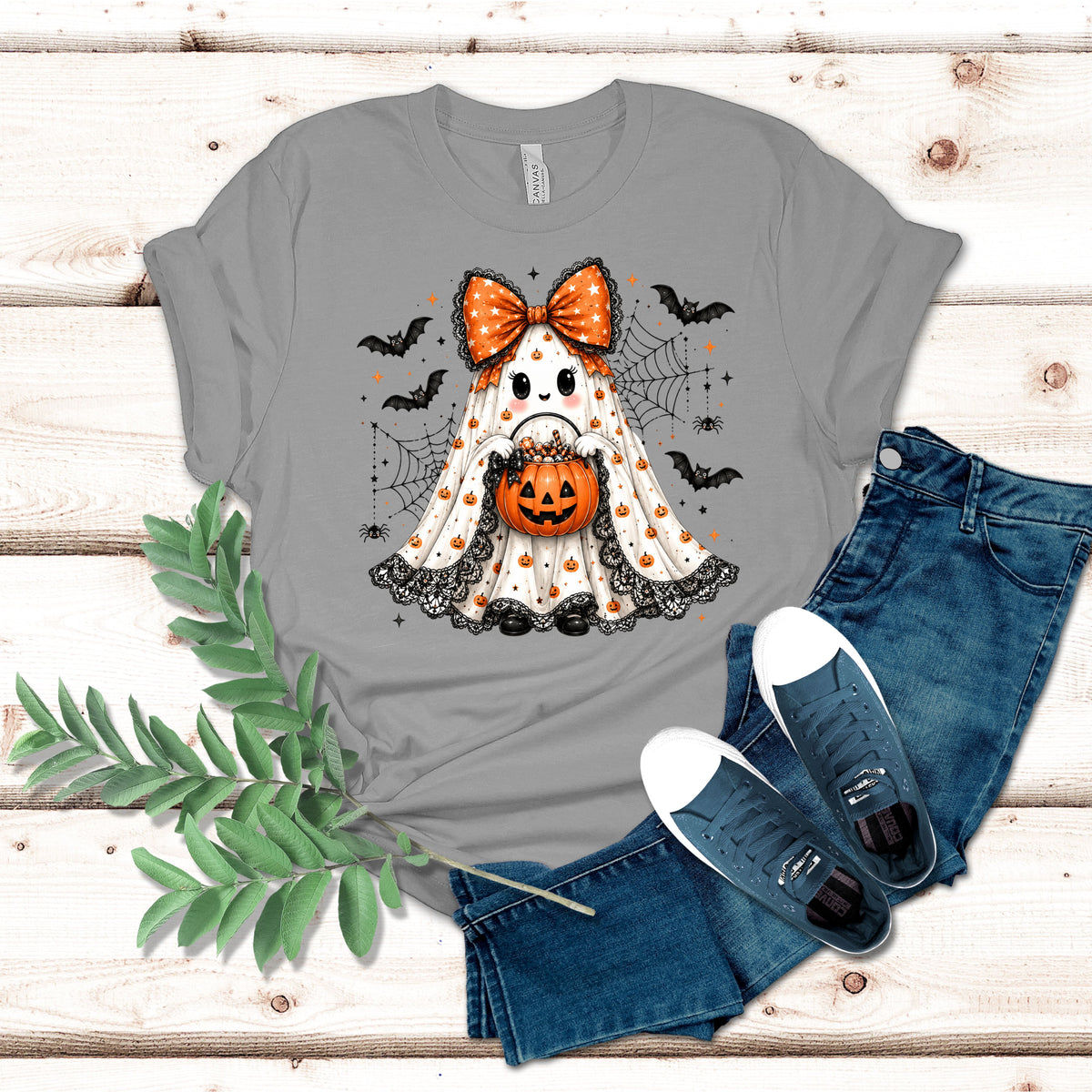 Lacy Ghost Halloween Shirt