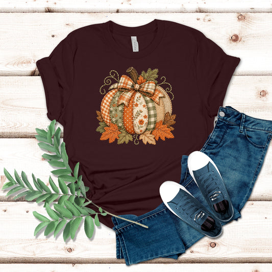 Patchwork Pumpkin Shirt