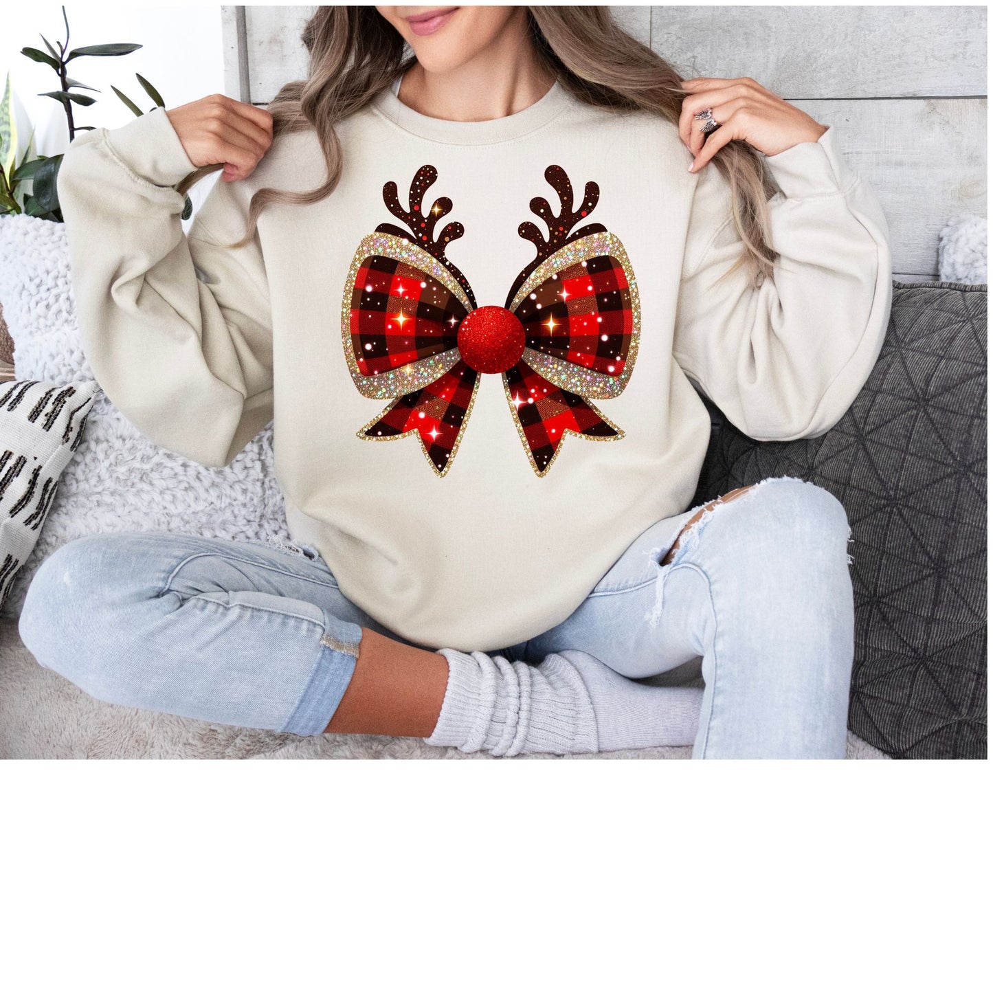 Reindeer Coquette Bow